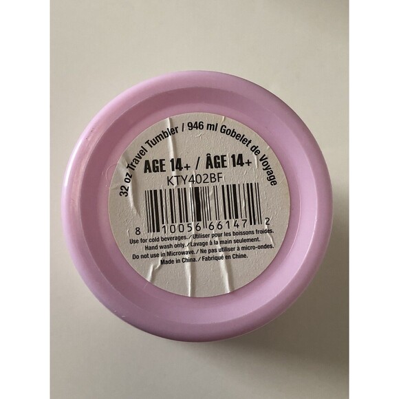 Sanrio HELLO KITTY Pink Tumbler Double Wall Insulated 32 oz Cold Beverages Only - Picture 5 of 6